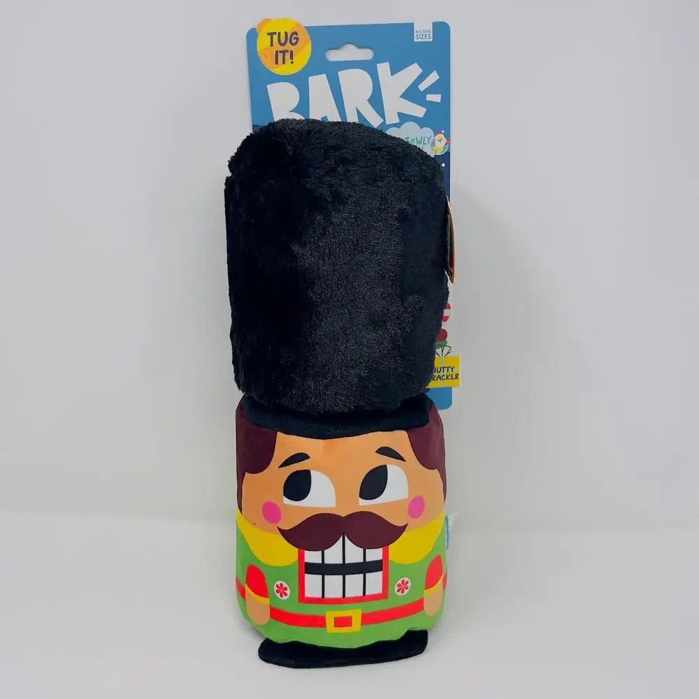BARK Howly Jowly Holidays Nutty Cracker Plush Dog Toy 12